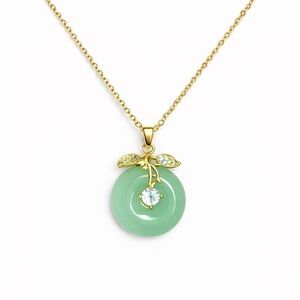 🔥 Mint Green Pendant Necklace with Zirconia